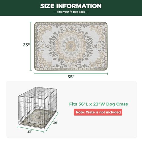 Washable Pee Pads for Dogs (Boho / 23" x 35" (2 Packs))
