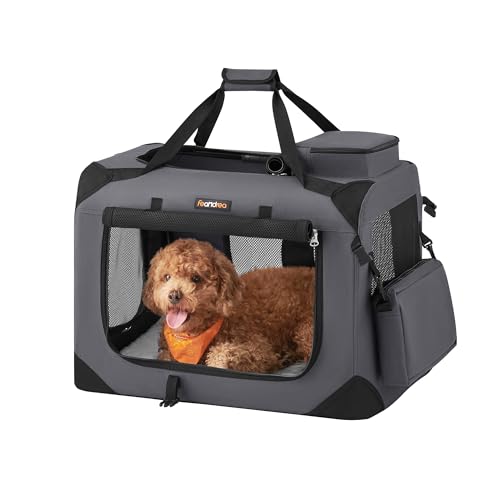 Collapsible Soft Dog Crate (M（24.0"L x 16.5"W x 16.5"H） / Gray)