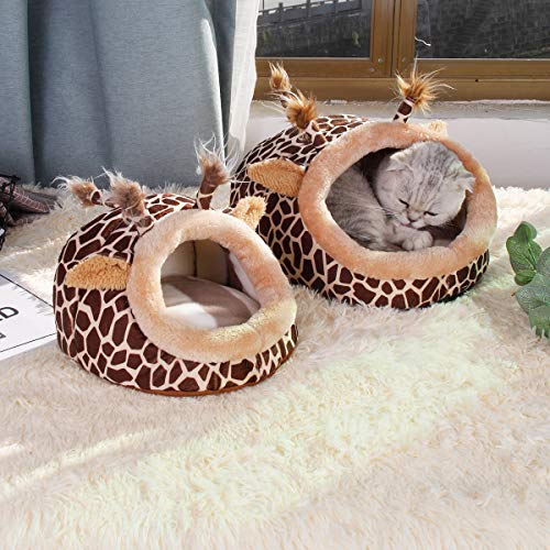 Guinea Pig Rat Bed and Hideout for Ferret Hedgehog Sleep and Hide (3.Giraffes-S)