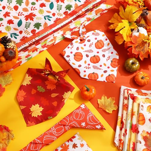 30 Pcs Fall Dog Bandanas Bulk for Autumn Thanksgiving Medium Large (Fall Style)
