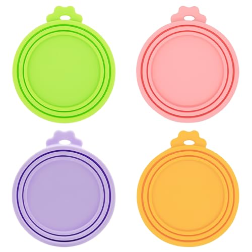 Dog Food Can Covers Silicone Food Can Lids for Cat Dog Pet Food Cans (Mix Color 3)