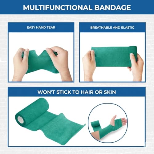 Self Adhesive Bandage Wrap (4 Inch Multicolor - 09 Pack)