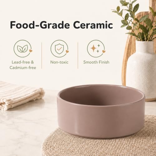 Ceramic Dog Bowls (Brown Coffee)