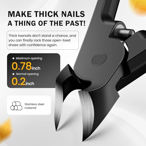 Thick Toe Nail Clippers (Black / Big)