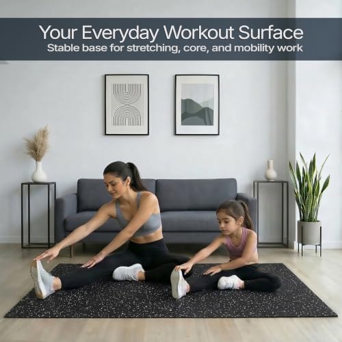 Traxxon by FlooringInc Rubber Gym Flooring Roll (Grey / 120"L x 48"W x 0.4"Th)