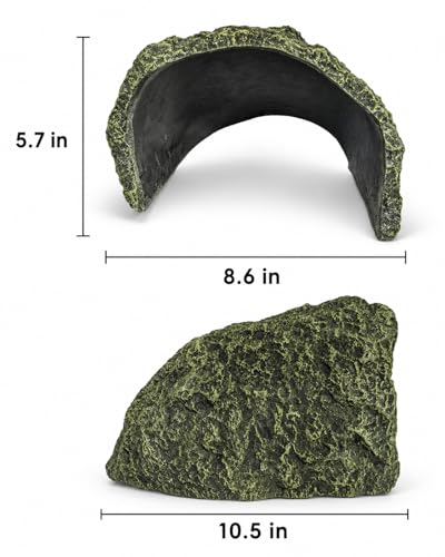 Oversize Resin Rock Hideout Cave for Reptile and Amphibians.Ideal for Tortoise