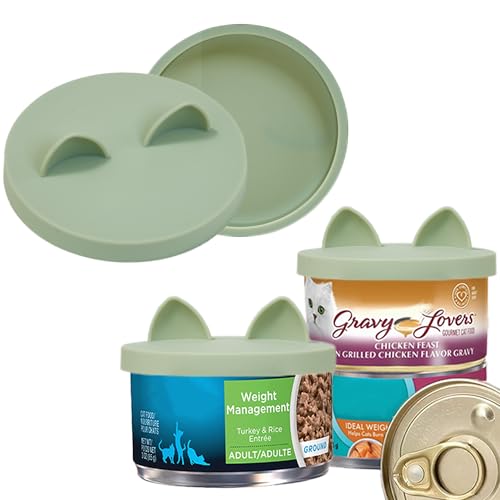 Cat Food Can Lids for 3oz Small Pet Cans (Light Green)