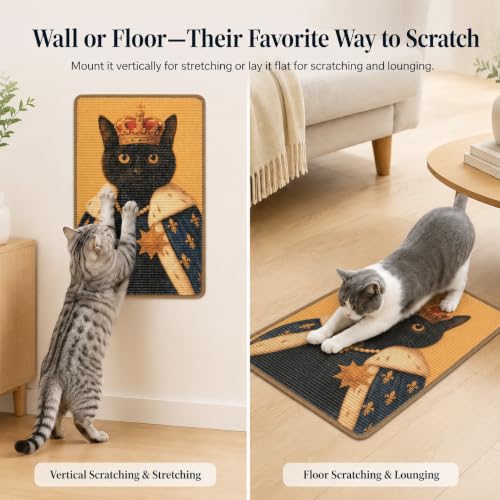 Art Sisal Cat Scratcher Mat (Monarch Cat)