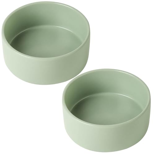 Ceramic Dog Bowl Set of 2 (5 inch x 2 / Sage Green)