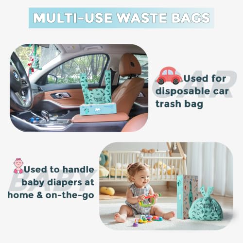 Cat Litter Disposal Bags and Dog Poop Bags with Handle (360 Count (Pack of 1) / Unscented)