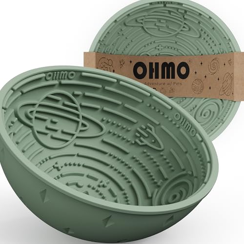 Slow Feeder Bowl & Lick Mat for Dogs (Sage Green / 6.3"L x 6.3"W)