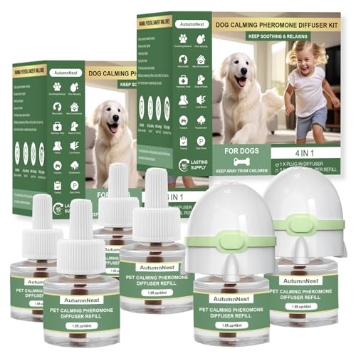 8-in-1 Dog Calming Pheromone Diffuser Kit, Pet Stress Support (8 packs - Rocket Diffuser)