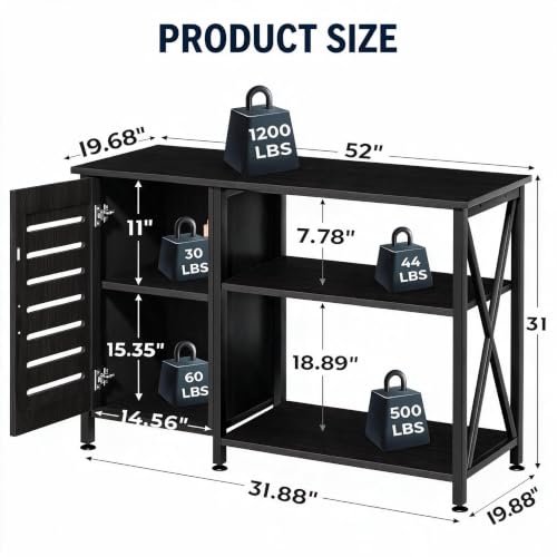 55 75 Gallon Fish Tank Stand (Black / 55-75 Gallon)