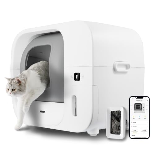 True Odor Control Automatic Cat Litter Box Self Cleaning & Refill (LitterBox+Bags)