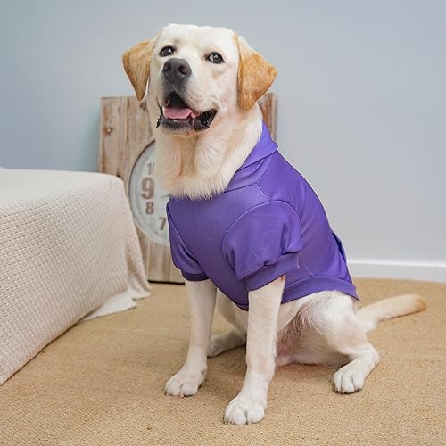 Dog Hoodie for Large Medium Small Dogs (Purple / Large)