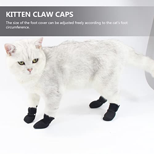 Cat Booties to Prevent Scratching (Black / 10X9X0.5CM)