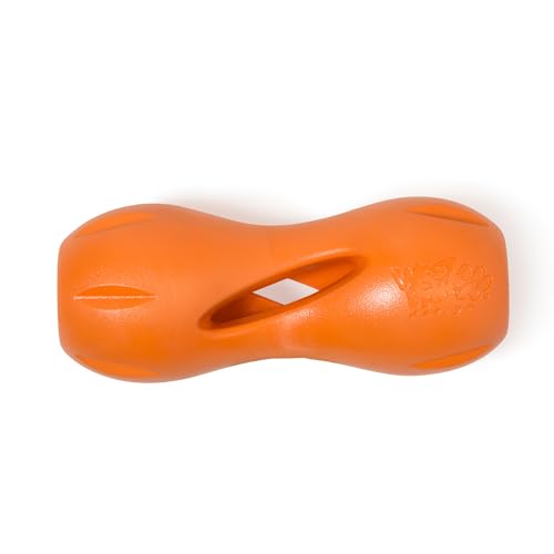 Qwizl Durable Zogoflex Dog Puzzle Toy for Mental Stimulation (Large / Tangerine)