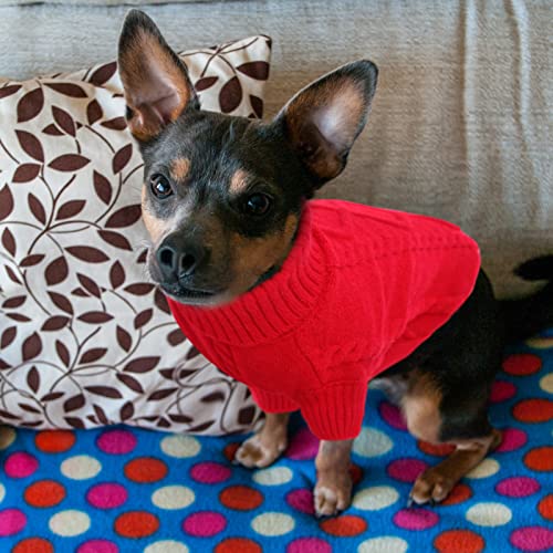 Small Dog Pullover Sweater for Medium Dogs Girl (Medium / Red)