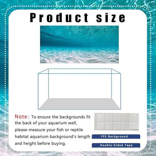 30X12IN Natural Undersea Aquarium Background (Sea / 30X12in/75X30cm)