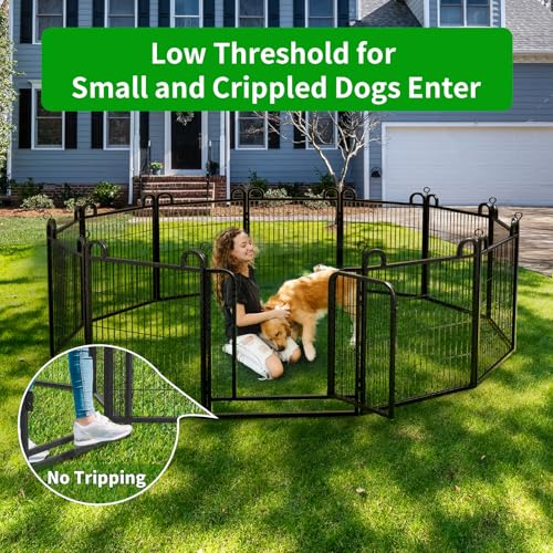 Dog Playpen Outdoor 24 Piece Panels Heavy Duty Dog Fence 40" (27"W x 40"H)