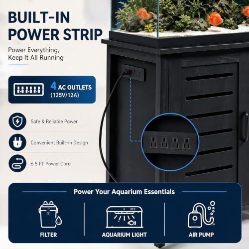 55 75 Gallon Fish Tank Stand (Black / 55-75 Gallon)