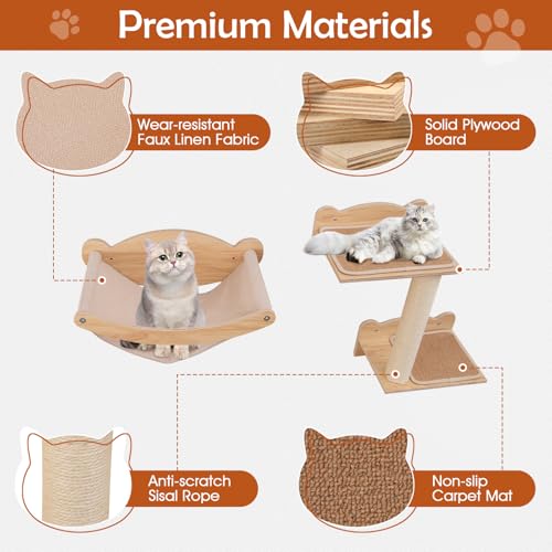 Cat Wall Shelves (4 Pieces)