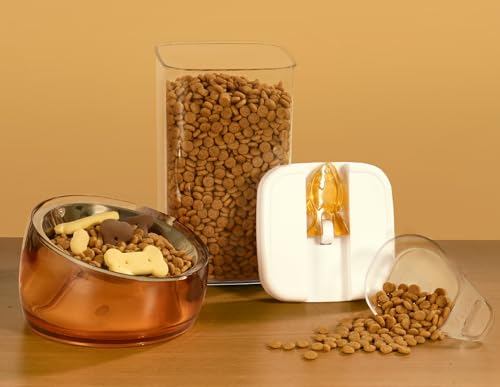 Flip Tite Pet Food Container with Airtight Lids (White / 6")