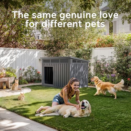 Dog House Outdoor & Indoor (Gray / 32.2”L x 25.12”W x 24.13”H)
