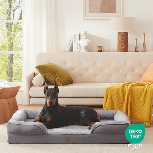 Orthopedic Dog Bed (48.0"L x 35.0"W x 8.0"Th / Dark Grey)