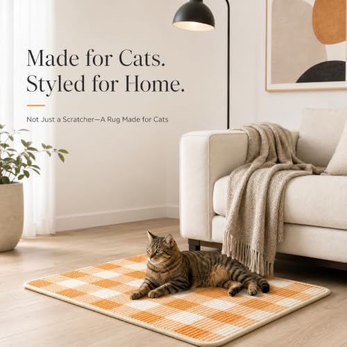 Cat Scratcher Mat (Orange White)