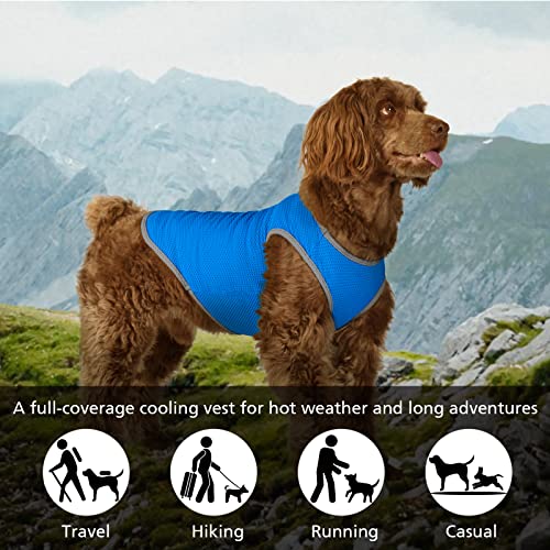 2 Pack Cooling Shirts for Dogs (3XL(chest:20.5"-25") / Blue&Grey)