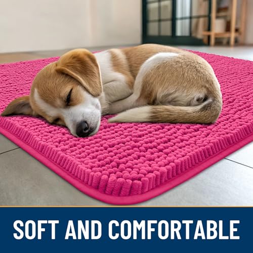 Dog Door Mat for Muddy Paws 70x32 (Hot Pink / 70"X32")