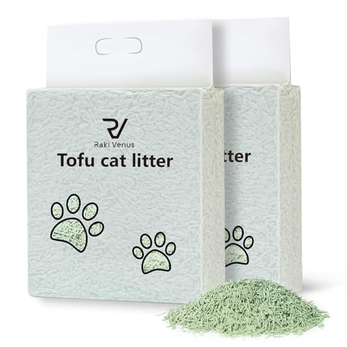 Low Dust Odor Control Flushable Tofu Cat Litter 12LB (6lb x 2bags / Green Tea)