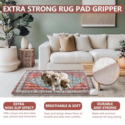 Washable Thickened Pee Pads for Dogs (36" x 42" (2 Pack, Thickened) / Red-2)
