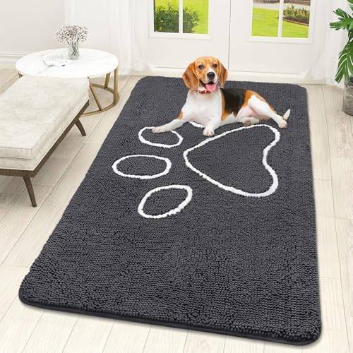 Dog Door Mat for Muddy Paws 59x32 (Dark Grey / 59" X 32")