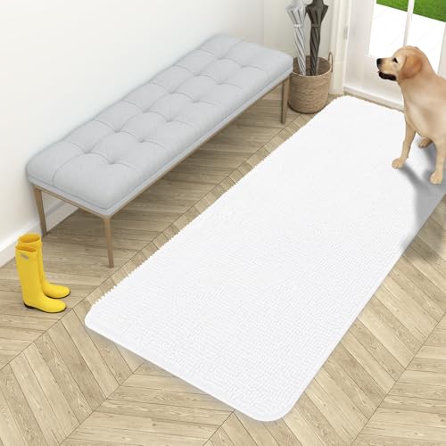 Dog Door Mat for Muddy Paws 54x24 (White / 54" X 24")