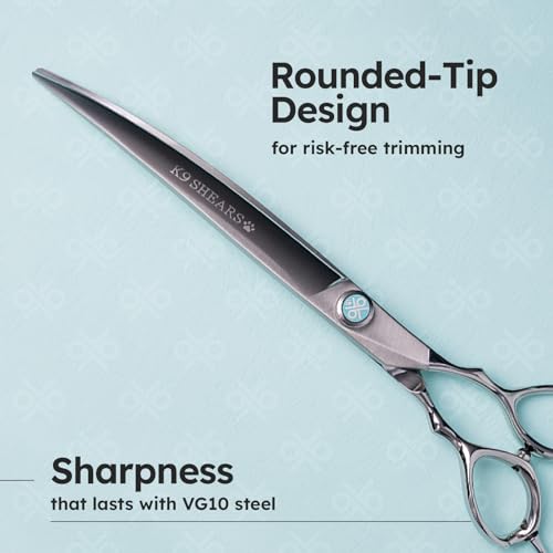 8" Curved Dog Grooming Scissors for Medium & Large Dogs (8" Curved)