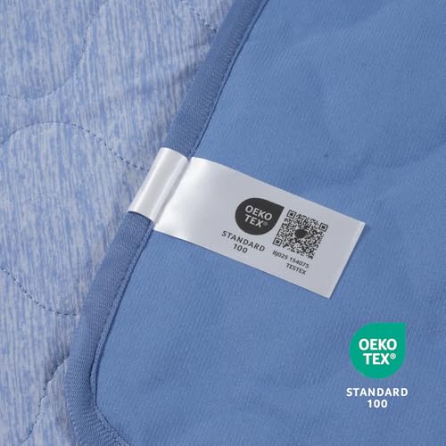 Deluxe Leakproof Cooling Blanket for Dogs Q (Heather Haze Blue / 30*70)