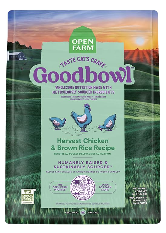 Goodbowl Protein Rich Dry Cat Food Made from Meticulously Sourced Simple Ingredients (3 Pound (Pack of 1))