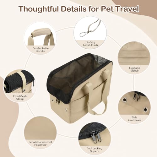 Dog Purse Carrier for Small Dogs (Khaki)