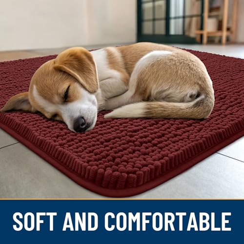 Dog Door Mat for Muddy Paws 36x24 (Caramel Russet / 36"X24")