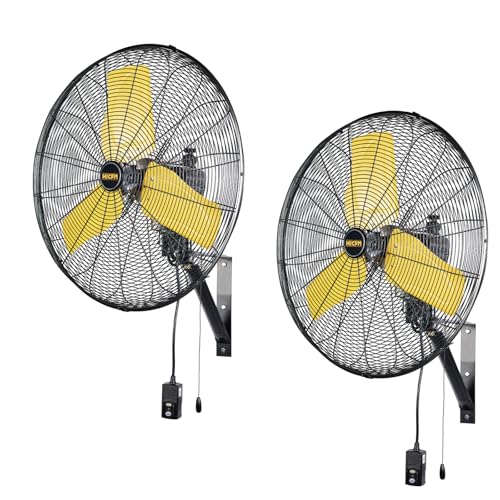 2 Pack 24" Oscillating Wall Fan (24" Outdoor (No Remote))