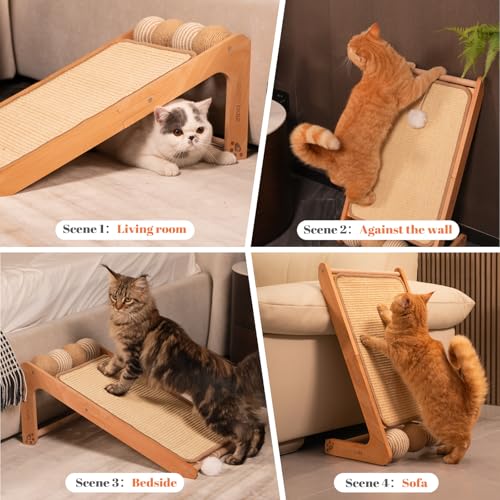 Sisal Cat Scratcher Ramp with Balls L (Large)