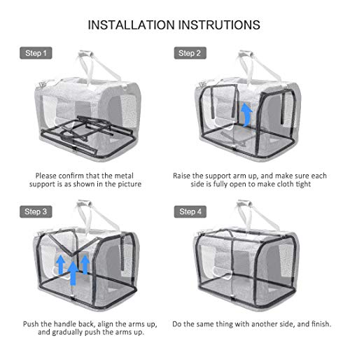 Extra Large Cat Carrier Soft Sided (Grey)