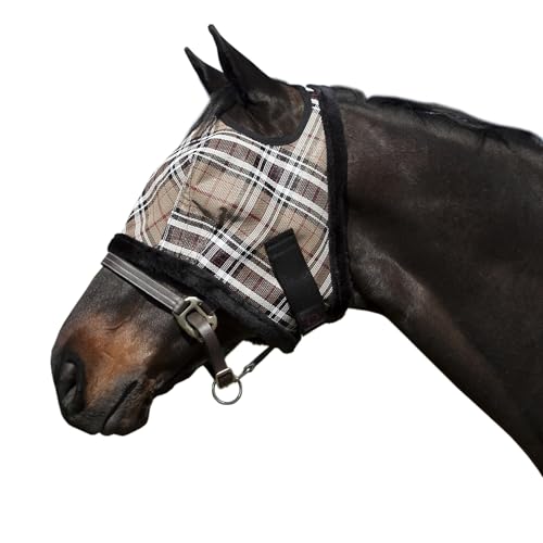 Kensington Fly Mask with Fleece Trim for Horses (Large / 121 - Deluxe Black)