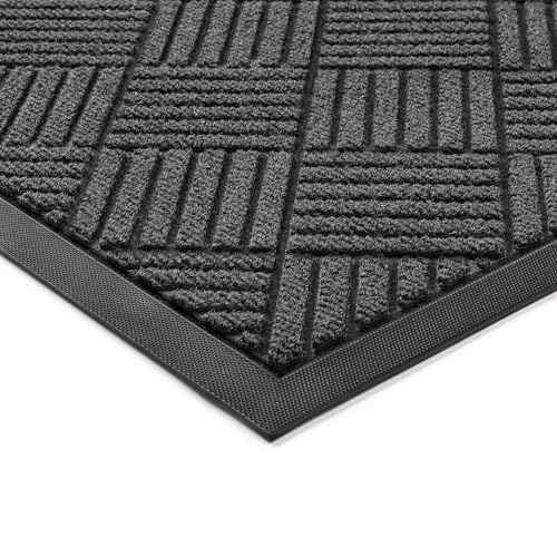 Front Door Mat (3' x 5' (Rectangular) / Grey Diamond)