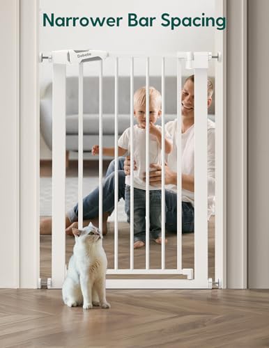 Bebelio 26 28.5" Narrow Baby Gate (White / 36" Tall, 26-28.5" Wide)