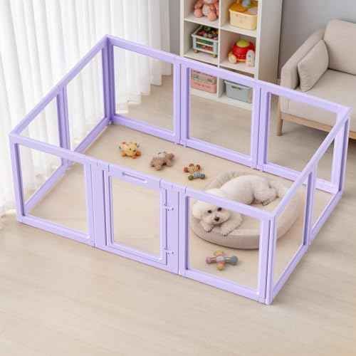 Acrylic Dog Playpen Indoor (Purple / 23.6"H)