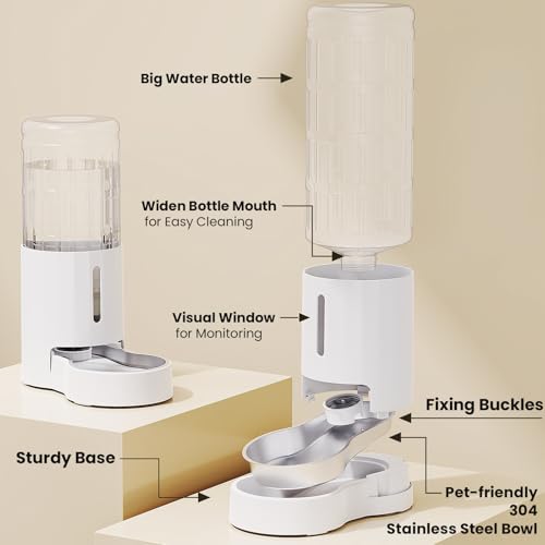 Gravity Dog Water Bowl Dispenser (White / 9.5L)