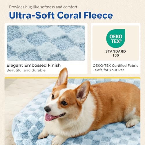 Large Dog Bed Sofa (Blue / 38x29x10")